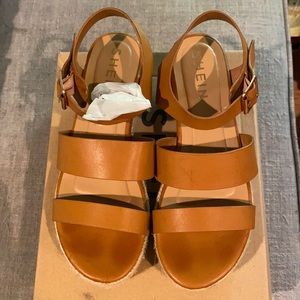 Tan espadrilles practically new!